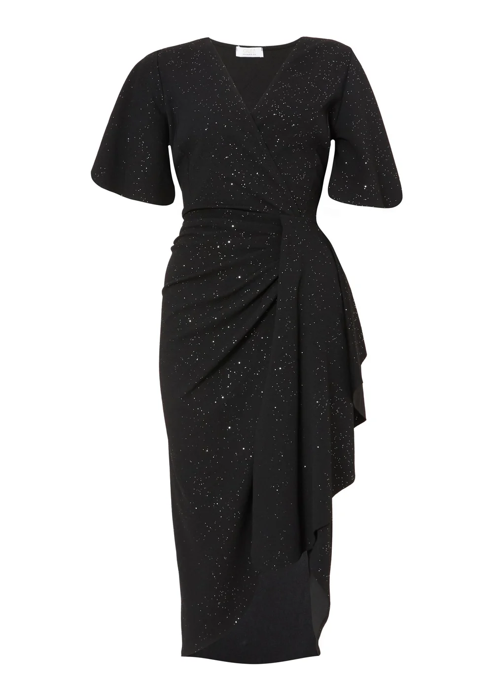 quiz black glitter dress QUIZ Women's Sequin Bandeau Sweetheart Bow Back Maxi Dress