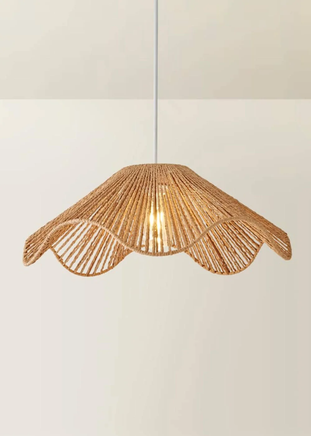 ValueLights Farai Natural Wave Easy Fit Ceiling Light Shade - One Size Image 3