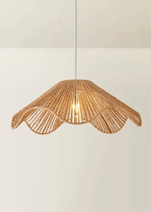 ValueLights Farai Natural Wave Easy Fit Ceiling Light Shade - One Size Image 3