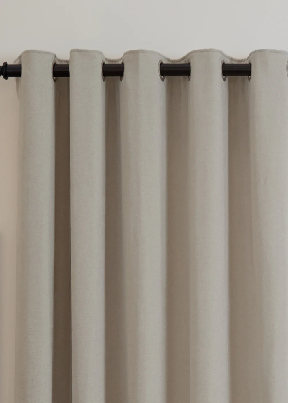 Furn Soft Chenille Blackout Eyelet Curtain Pair Natural - 46W X 54D (117x137cm Image 6