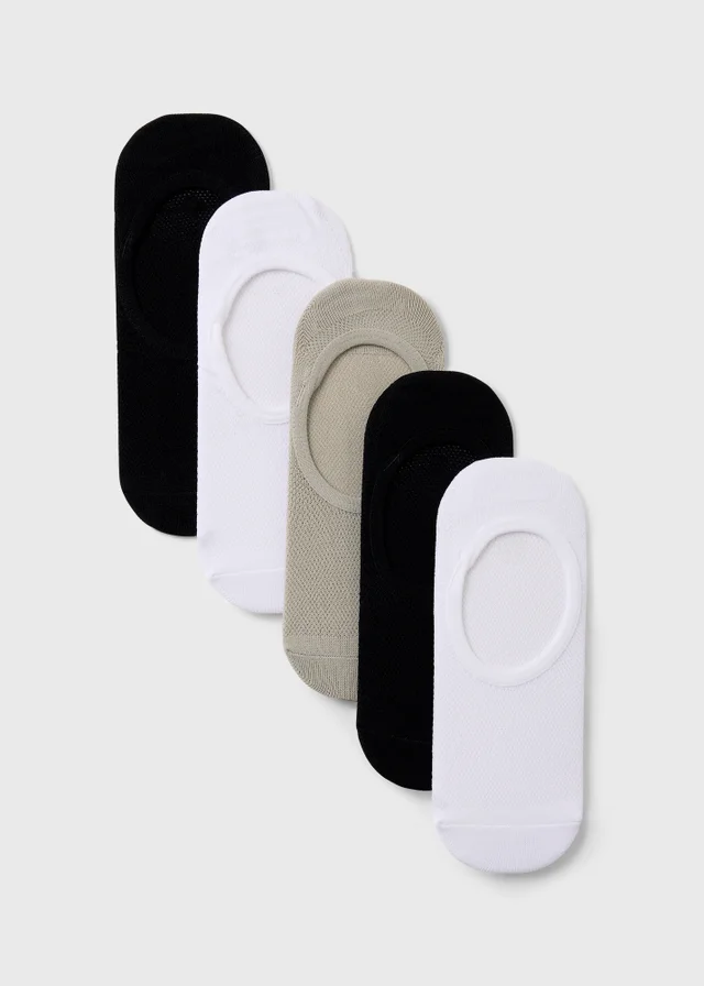 5 Pack Multi No Show Trainer Liner Socks