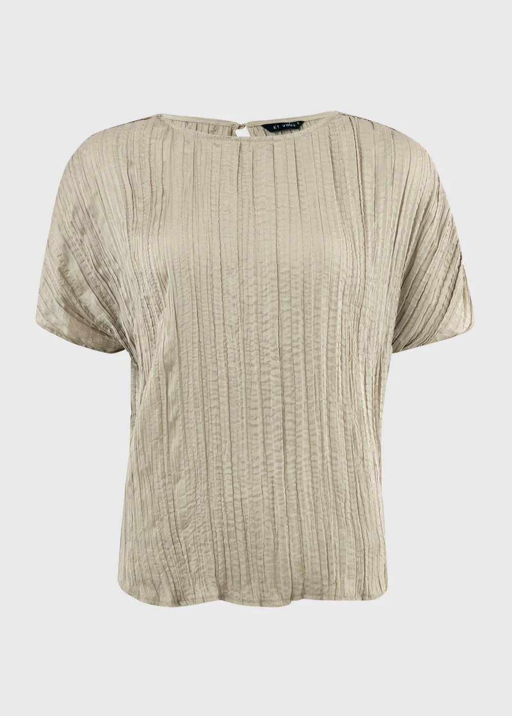 Et Vous Taupe Crinkle Satin Co Ord Top - XL Image 4