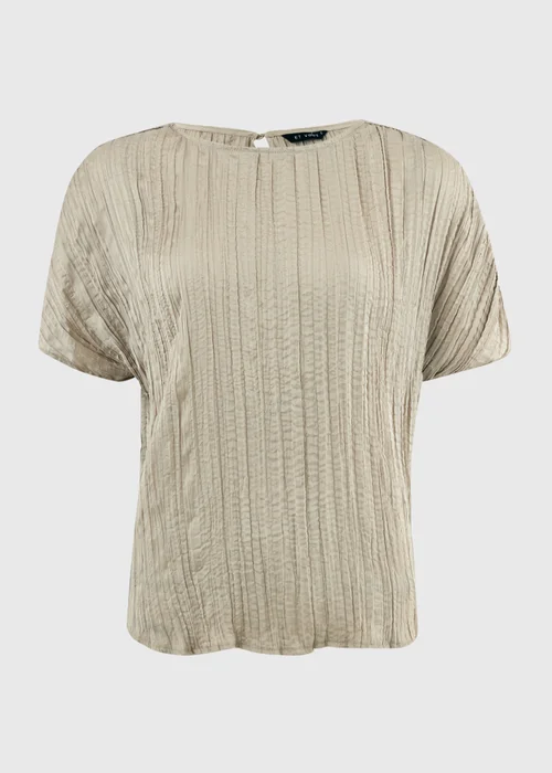 Et Vous Taupe Crinkle Satin Co Ord Top - XL Image 4