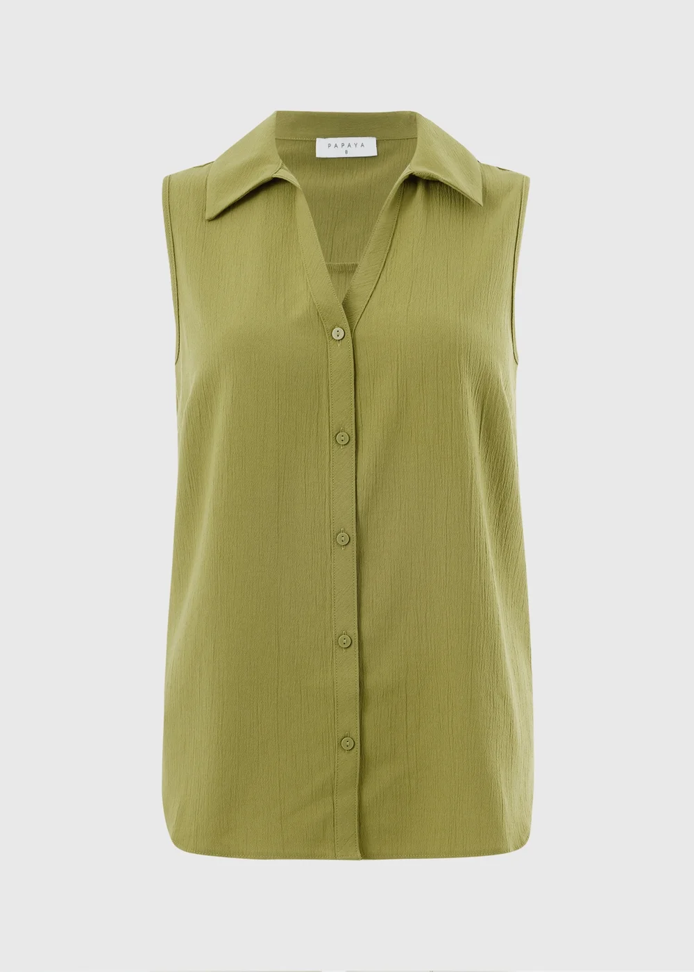 Khaki Sleeveless Clipper Shirt - 26 Image 4