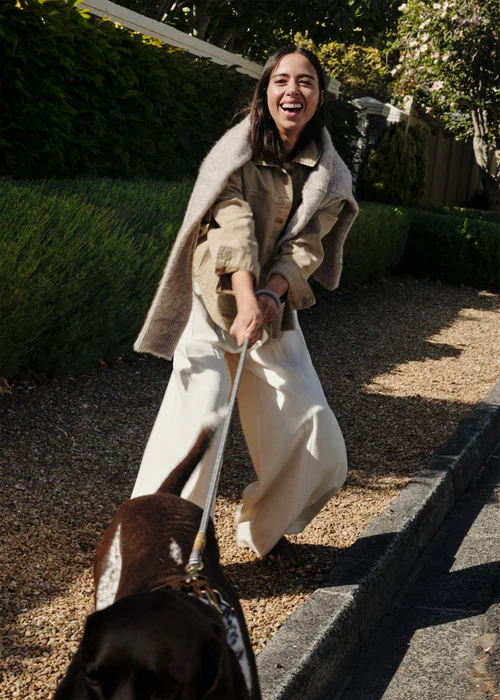 Et Vous Cream Wide Leg Co Ord Trousers - 8/L29 Image 5