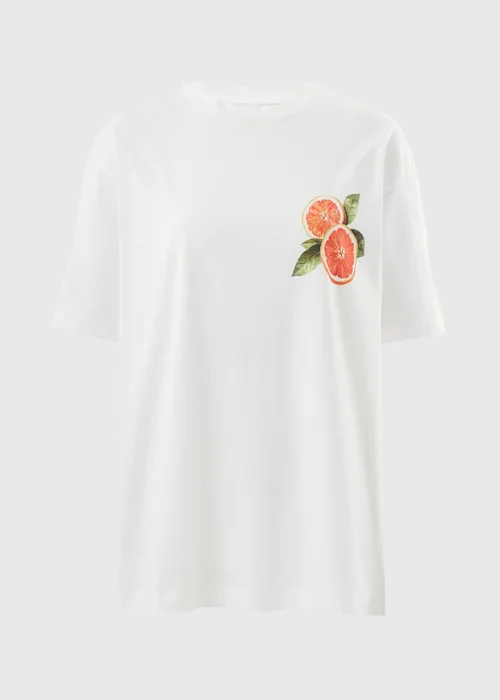White Capri Back Graphic T-Shirt - S Image 4