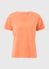 Orange V-Neck T-Shirt - Size 8 Image 1