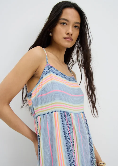 Blue Jacquard Cami Maxi Dress - 20 Image 3