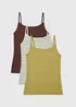 3 Pack Neutral Essential Cami Tops - Size 8 Image 1