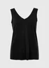 Black V-Neck Vest Top - Small Image 1
