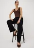 Chocolate Brown V-Neck Vest Top - Small Image 1