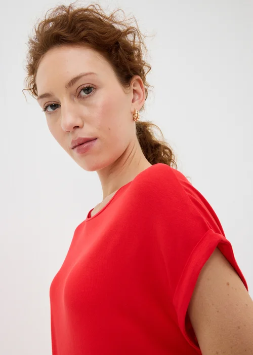 Red Relaxed Longline T-Shirt - S Image 3