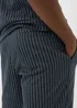 Navy Pinstripe Co Ord Shorts - S Image 3