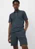Navy Pinstripe Co Ord Shorts - S Image 2