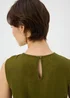 Olive Linen Blend Vest Top - 8 Image 3