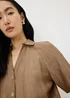 Caramel Crinkle Textured Co Ord Shirt - 8 Image 3