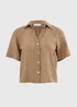 Caramel Crinkle Textured Co Ord Shirt - 8 Image 4