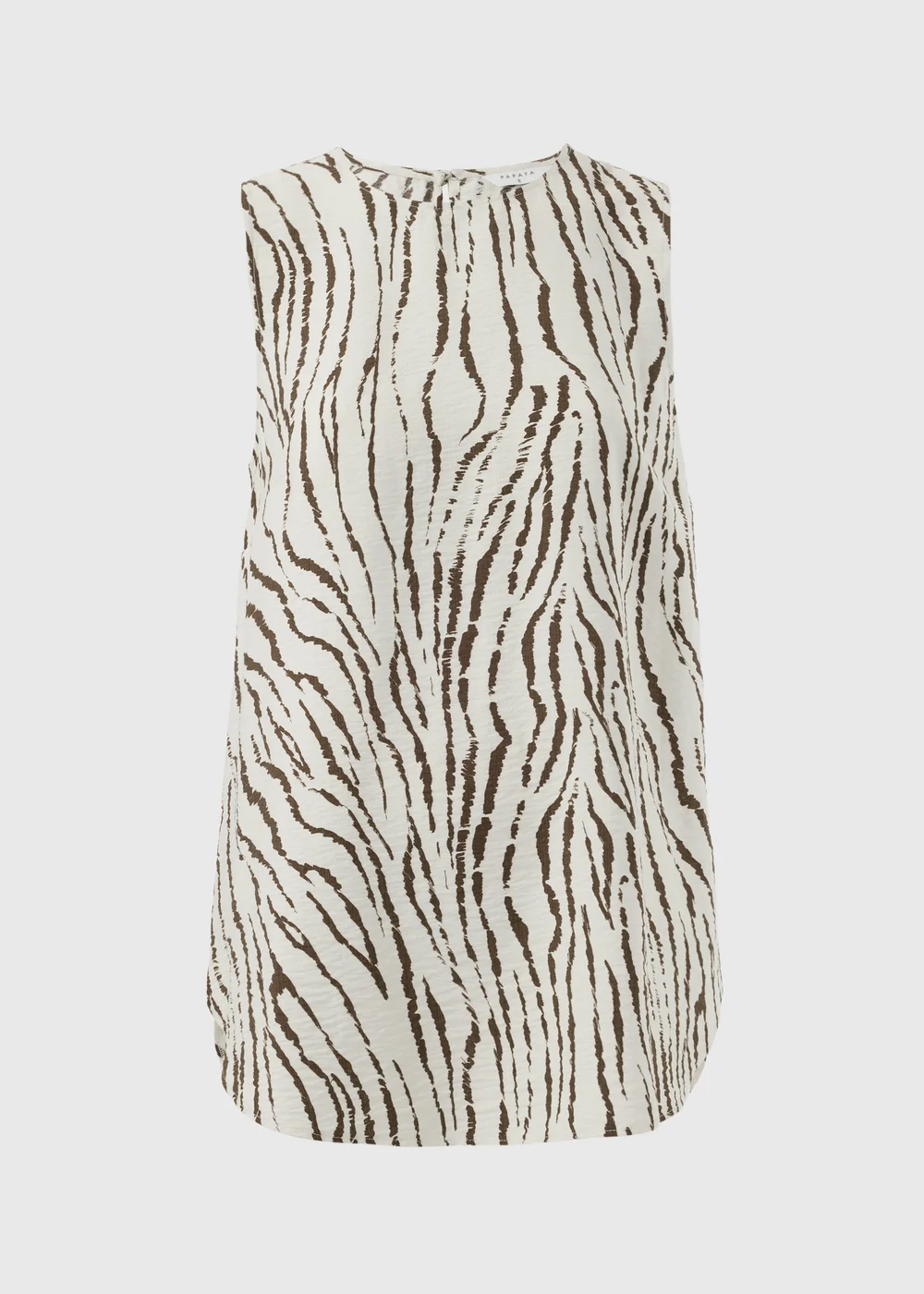 Chocolate Brown Zebra Print Co Ord Vest Top - 20 Image 4