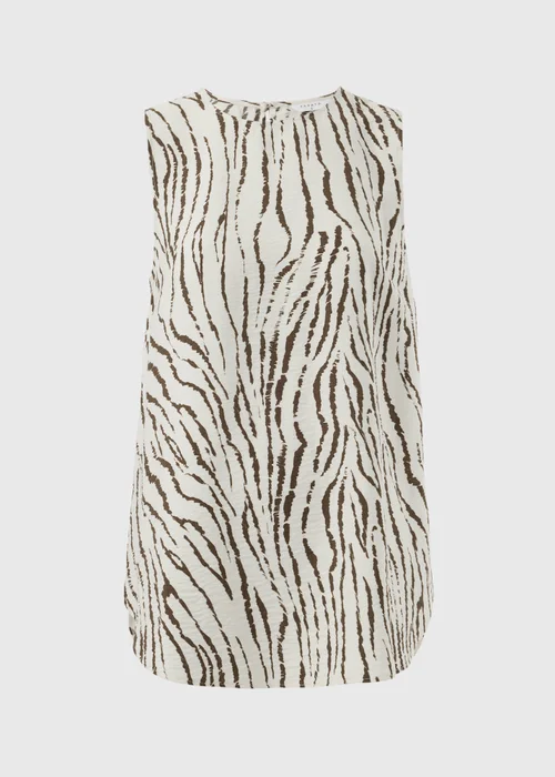 Chocolate Brown Zebra Print Co Ord Vest Top - 20 Image 4