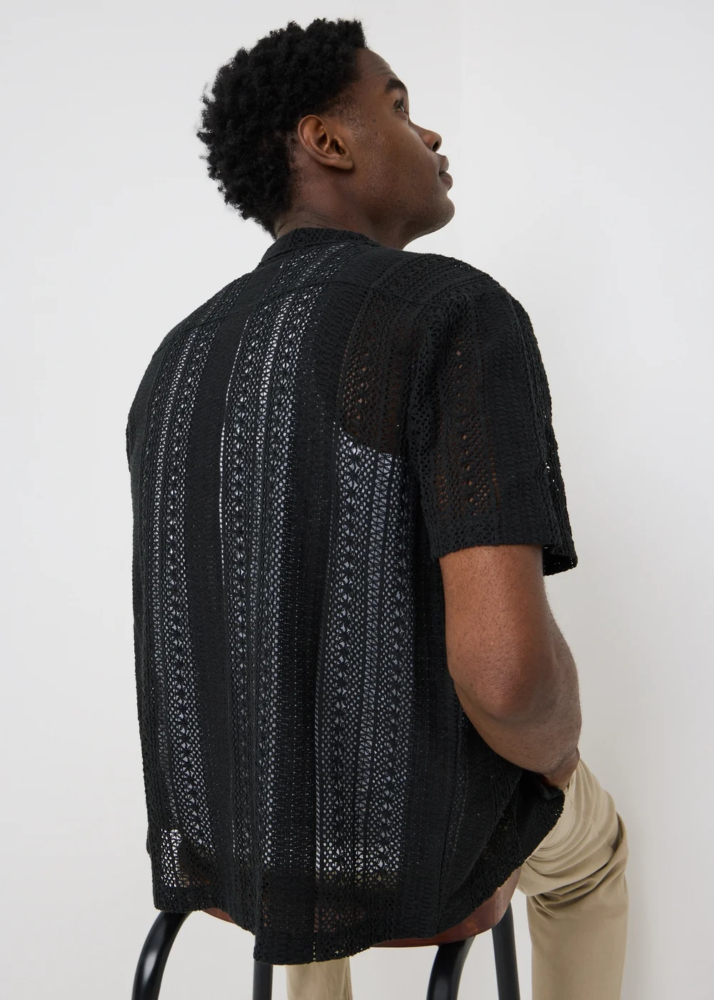 Black Crochet Shirt - 2XL Image 3