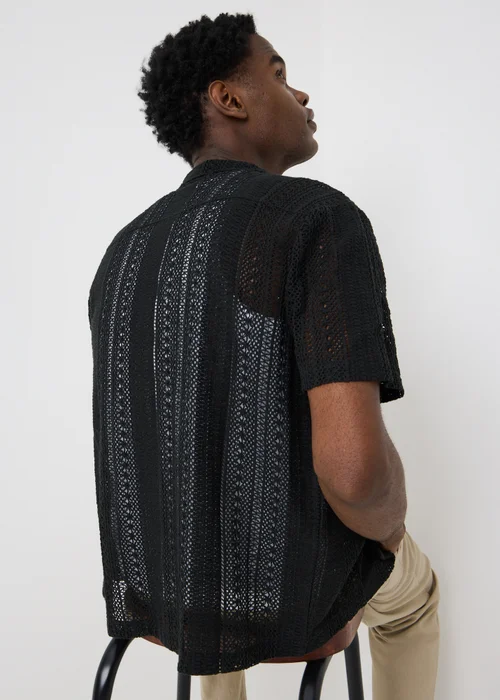 Black Crochet Shirt - 2XL Image 3