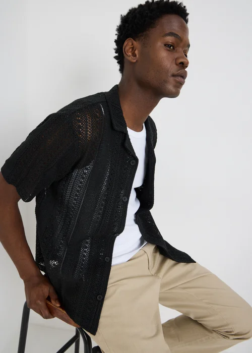 Black Crochet Shirt - 2XL Image 2