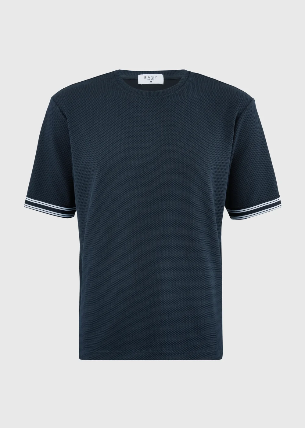 Navy Textured Tape T-Shirt - M Image 4