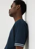 Navy Textured Tape T-Shirt - M Image 3
