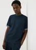 Navy Textured Tape T-Shirt - M Image 2