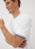 White Textured Tape T-Shirt - S Image 2