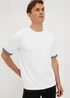 White Textured Tape T-Shirt - S Image 3