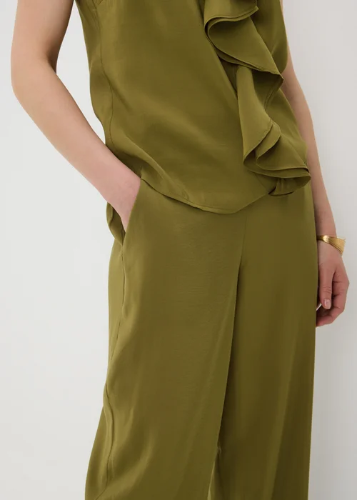Et Vous Olive Straight Leg Co Ord Trousers - 8 R Image 3