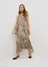 Et Vous Beige Snake Print Halter Neck Maxi Dress - 8 Image 1