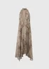 Et Vous Beige Snake Print Halter Neck Maxi Dress - 8 Image 4