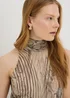 Et Vous Beige Snake Print Halter Neck Maxi Dress - 8 Image 3
