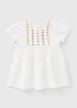 Baby White Floral Embroidered Dress (0-23mths) - 6-9 months Image 1