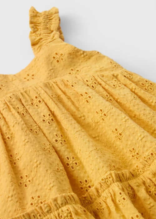 Baby Yellow Broderie Dress (0-23mths) - Up to 1 Month Image 2