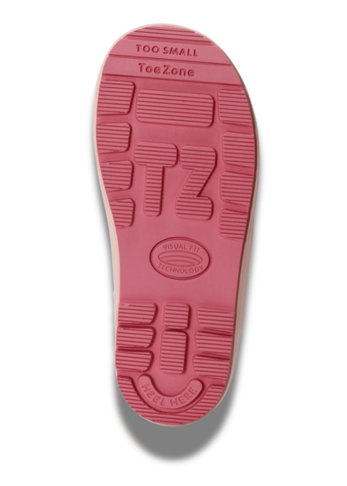 ToeZone Girls Pink Rainbow Waterproof Wellies (Younger 6 - Older 12) - 12 Infants Image 6