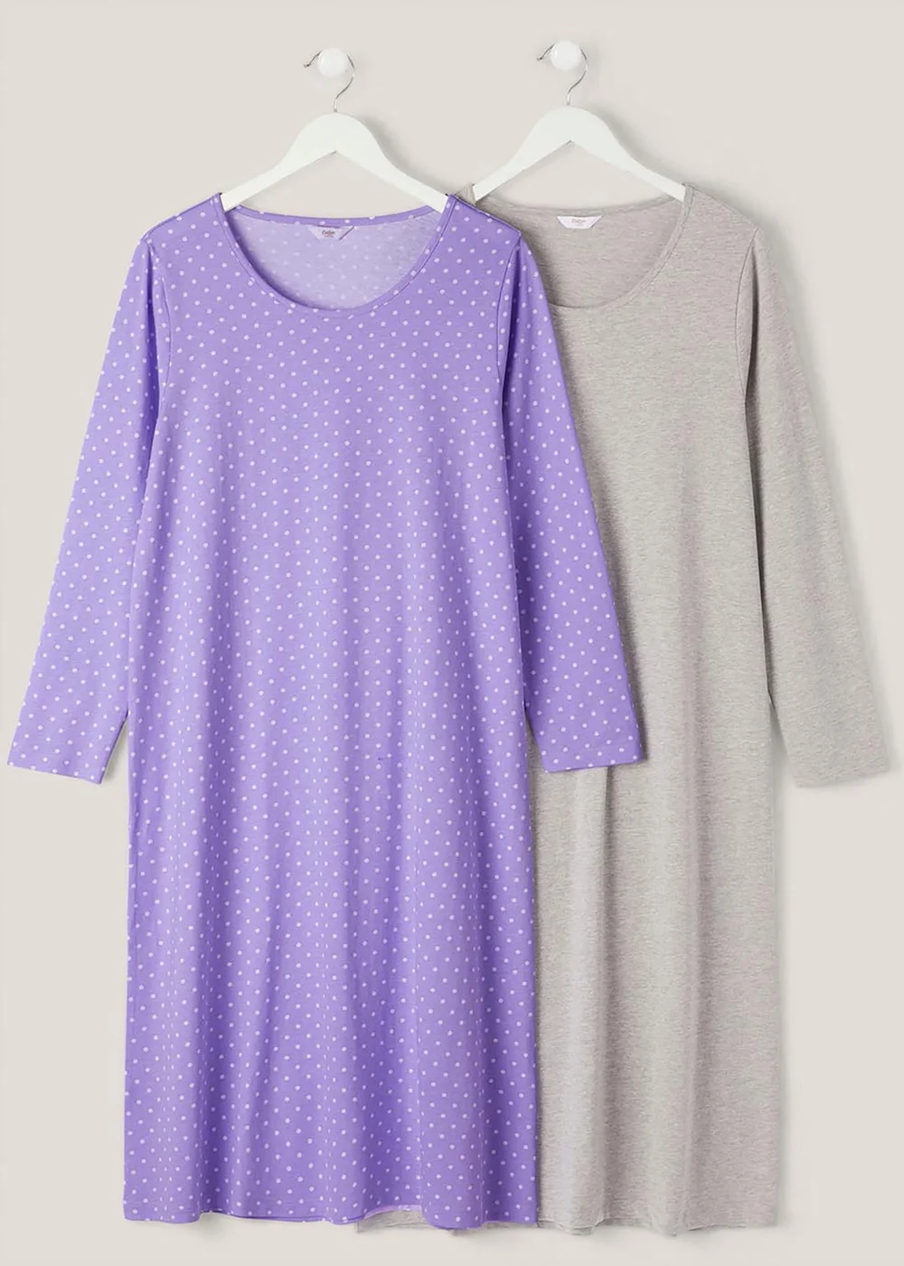 Cotton Traders Lavender 2 Pack Long Sleeve Nightdresses - Size 22-24 Image 1
