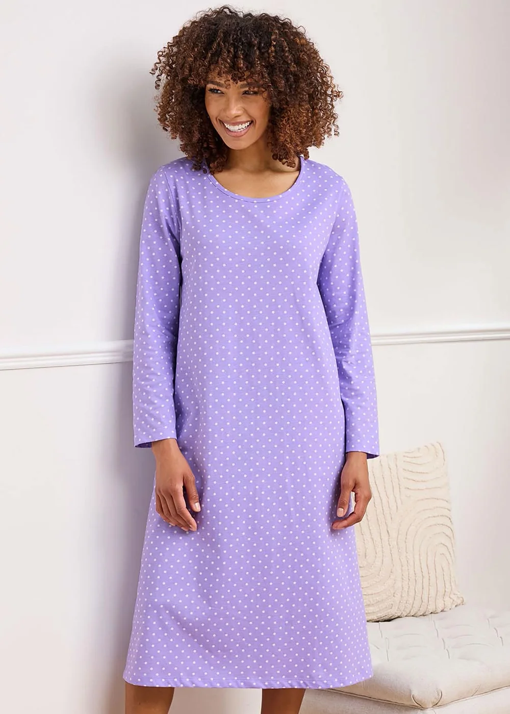 Cotton Traders Lavender 2 Pack Long Sleeve Nightdresses - Size 22-24 Image 4