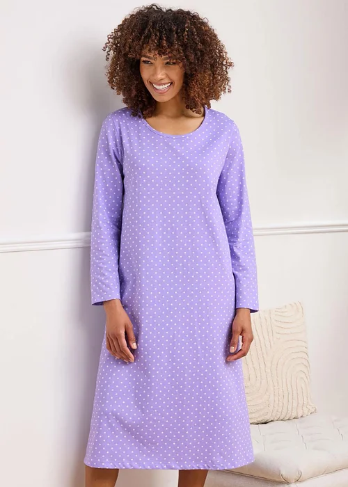 Cotton Traders Lavender 2 Pack Long Sleeve Nightdresses - Size 22-24 Image 4