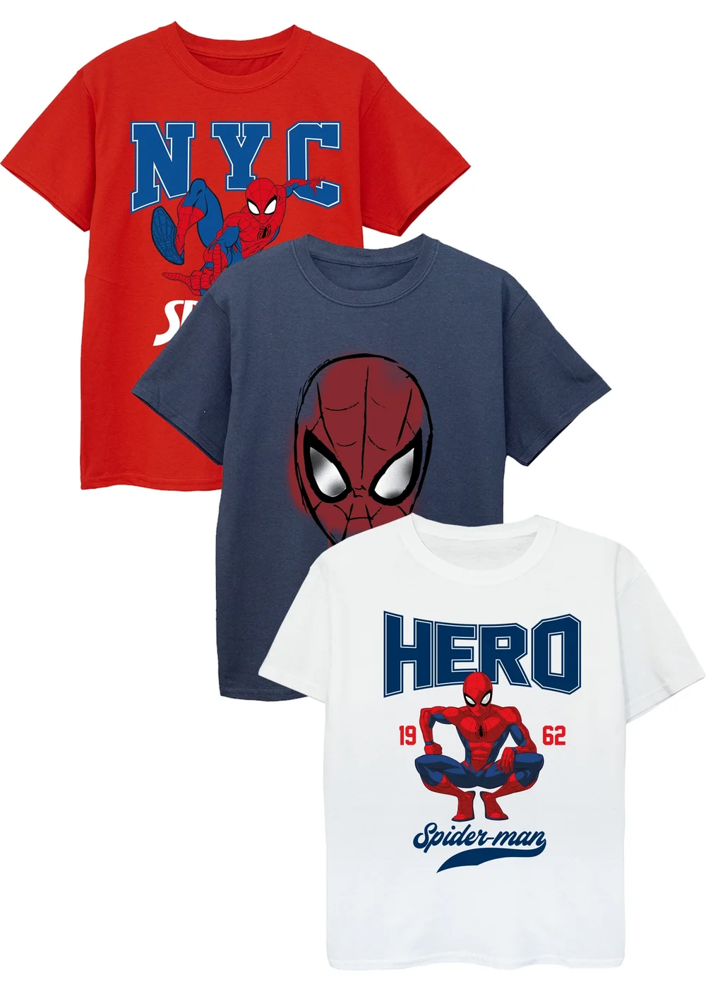 Marvel Spider-Man Boys T-Shirts 3 Pack (3-13 Years) - 5-6 Yrs Image 1