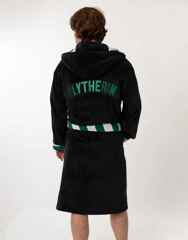 Vanilla Underground Harry Potter Slytherin Adults Black Hooded Bathrobe