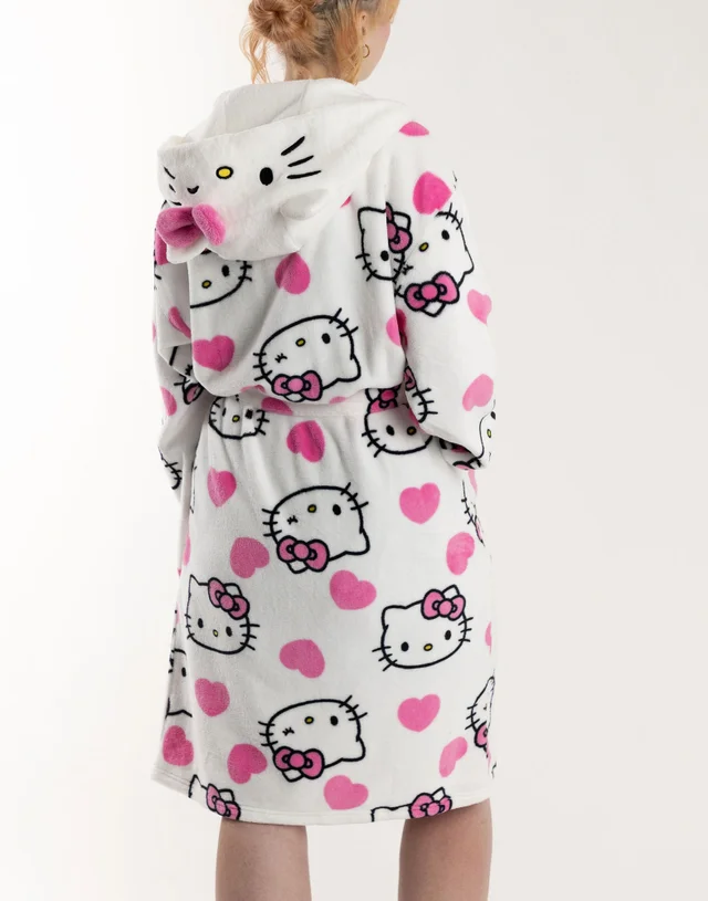 Vanilla Underground Hello Kitty Character Multicoloured Hooded Bathrobe