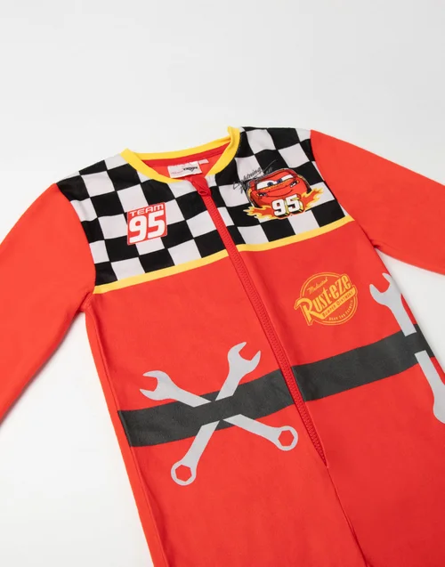 Vanilla Underground Disney Cars Kids Lightning McQueen Red Onesie (2-14yrs) - Age 7-8 Years Image 3