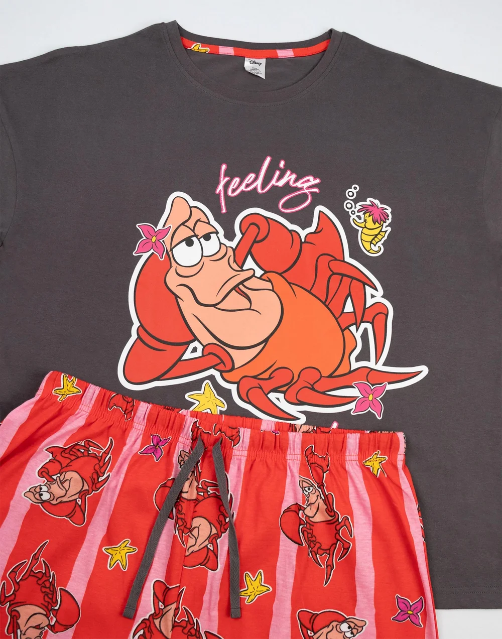 Vanilla Underground Disney The Little Mermaid & Sebastian Multicoloured Pyjama Set - 2XL Image 4