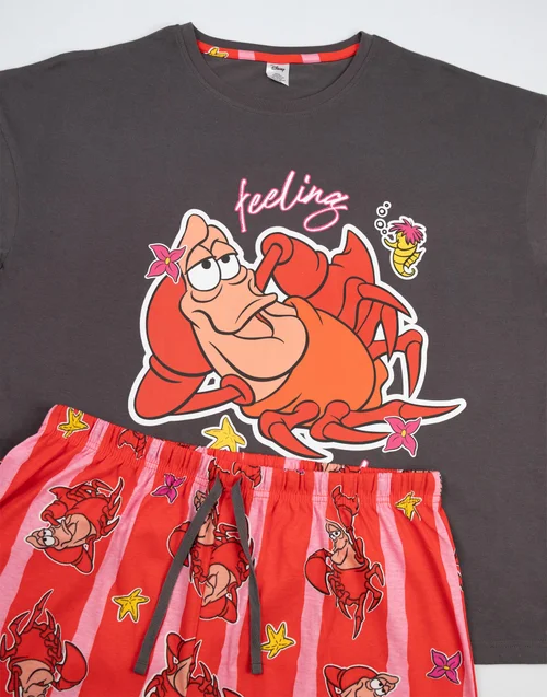 Vanilla Underground Disney The Little Mermaid & Sebastian Multicoloured Pyjama Set - 2XL Image 4