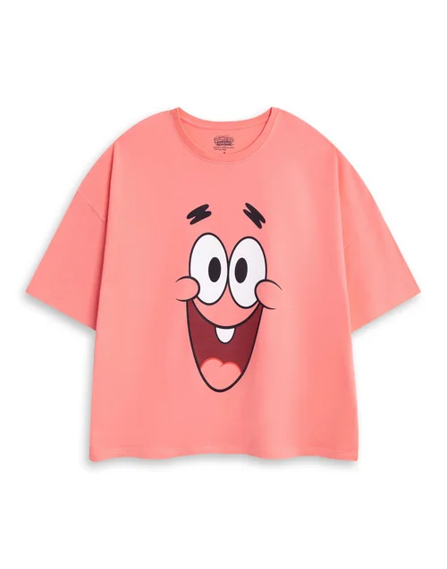 Vanilla Underground SpongeBob SquarePants Patrick Adults Pink Short Sleeve Pyjama Set - Large Image 3