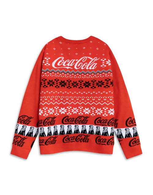 Vanilla Underground Coca Cola Logo Adults Red Christmas Jumper - S Image 2