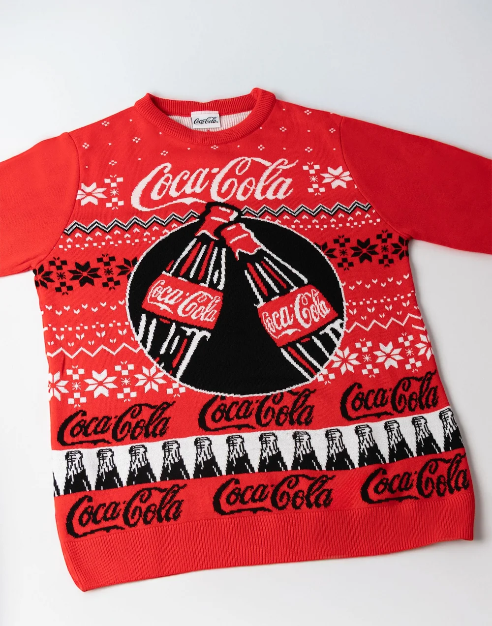 Vanilla Underground Coca Cola Logo Adults Red Christmas Jumper - S Image 3